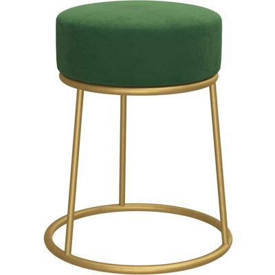 DESIGN IN Tabouret Rond Vert Velours - Publicité DESIGN IN Tabouret Rond Vert Velours - Publicité