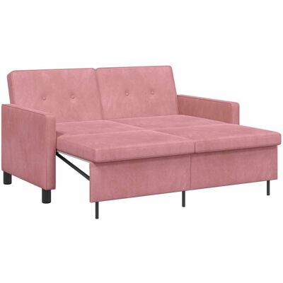Canapé-lit Rose Tissu Vidaxl - Publicité Canapé-lit Rose Tissu Vidaxl - Publicité