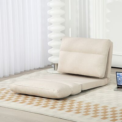 OEM Fauteuil De Sol Canapé Paresseux - Convertible En Lit, Inclinable 90° À 180°, Tissu Confortable, 70x72x56cm, Beige - Publicité OEM Fauteuil De Sol Canapé Paresseux - Convertible En Lit, Inclinable 90° À 180°, Tissu Confortable, 70x72x56cm, Beige - Publicité