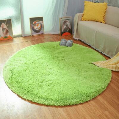 URSUS Tapis De Salon Moderne, Tapis De Chambre Rond Super Doux Moelleux Velours Tapis D'Intérieur Moelleux Doux Cheveux Longs Coussin De Chaise Décoratif Coussin De Canapé (vert, 140x140cm)-ensoleillé - Publicité URSUS Tapis De Salon Moderne, Tapis De Chambre Rond Super Doux Moelleux Velours Tapis D'Intérieur Moelleux Doux Cheveux Longs Coussin De Chaise Décoratif Coussin De Canapé (vert, 140x140cm)-ensoleillé - Publicité