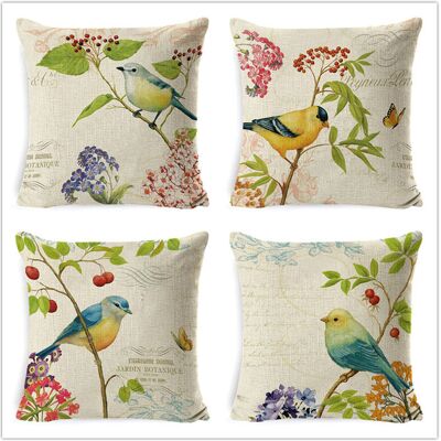 OEM Extérieur Housse De Coussin, Lot De 4 Imperméable Fleur Et Oiseau Vert Motif Canapé Taie D'Oreiller Pour Patio Jardin Salon Chambre Décoration, 45x45cm - Publicité OEM Extérieur Housse De Coussin, Lot De 4 Imperméable Fleur Et Oiseau Vert Motif Canapé Taie D'Oreiller Pour Patio Jardin Salon Chambre Décoration, 45x45cm - Publicité