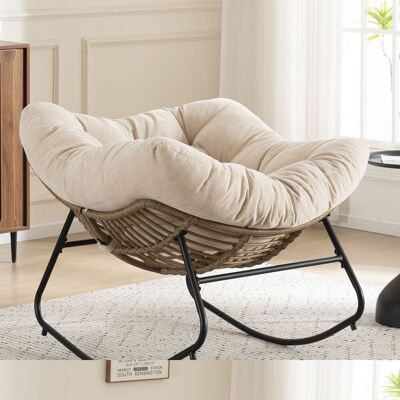 ACKERMAN Fauteuil À Bascule, Fauteuil D'Accent En Peluche Chenille, Fauteuil À Bascule Moderne Pour Chambre D'Enfant, Salon, Chambre À Coucher, Appartement - Publicité ACKERMAN Fauteuil À Bascule, Fauteuil D'Accent En Peluche Chenille, Fauteuil À Bascule Moderne Pour Chambre D'Enfant, Salon, Chambre À Coucher, Appartement - Publicité