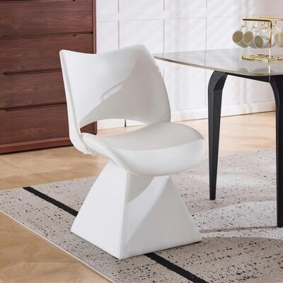OEM Fauteuil Pivotant Confortable Blanc, Fauteuil Moderne À Dossier Haut En Similicuir, Idéal Pour Les Salles À Manger, Les Bureaux Et Les Salons. Publicité OEM Fauteuil Pivotant Confortable Blanc, Fauteuil Moderne À Dossier Haut En Similicuir, Idéal Pour Les Salles À Manger, Les Bureaux Et Les Salons. Publicité
