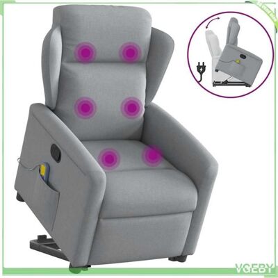 OEM Fauteuil De Massage Inclinable - Modèle 3303144 - Gris Clair - Levage Électrique - Massage 6 Points - Publicité OEM Fauteuil De Massage Inclinable - Modèle 3303144 - Gris Clair - Levage Électrique - Massage 6 Points - Publicité