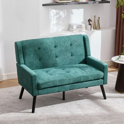 OEM Banc En Lin Haut De Gamme (2 Places) Avec Pieds Antidérapants En Bois Massif Et Coussin En Mousse Haute Densité – Fauteuil D'Appoint Capitonné Pour Salon, Chambre Et Bureau - Publicité OEM Banc En Lin Haut De Gamme (2 Places) Avec Pieds Antidérapants En Bois Massif Et Coussin En Mousse Haute Densité – Fauteuil D'Appoint Capitonné Pour Salon, Chambre Et Bureau - Publicité