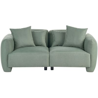 BELIANI Canapé Minimaliste En Tissu Assise Profonde 3 Places Pieds Bas Vert Ekenes - Publicité BELIANI Canapé Minimaliste En Tissu Assise Profonde 3 Places Pieds Bas Vert Ekenes - Publicité