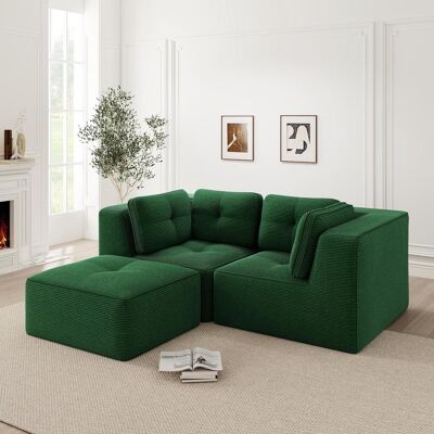 OEM Canapé D'Angle Modulable Et Configurable, Deux Places, Canapé En L Sans Cadre Avec Pouf Amovible, Tissu Velours Côtelé Confortable, Convient Au Salon Et À La Chambre, Écologique. Publicité OEM Canapé D'Angle Modulable Et Configurable, Deux Places, Canapé En L Sans Cadre Avec Pouf Amovible, Tissu Velours Côtelé Confortable, Convient Au Salon Et À La Chambre, Écologique. Publicité