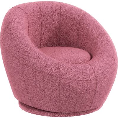 ACKERMAN Fauteuil De Lounge Pivotant, Fauteuil En Peluche, Fauteuil Individuel, Capacité De Charge Jusqu'à 120 Kg, Rose, Idéal Pour Salon Et Détente - Publicité ACKERMAN Fauteuil De Lounge Pivotant, Fauteuil En Peluche, Fauteuil Individuel, Capacité De Charge Jusqu'à 120 Kg, Rose, Idéal Pour Salon Et Détente - Publicité