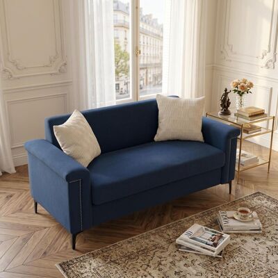 OEM Fx-p22eu-bu (canapé 557-39) Canapé Deux Places Minimaliste De Style Nordique – Tissu En Lin Doux, Pieds En Fer Robustes, Parfait Pour Les Petits Salons. Publicité OEM Fx-p22eu-bu (canapé 557-39) Canapé Deux Places Minimaliste De Style Nordique – Tissu En Lin Doux, Pieds En Fer Robustes, Parfait Pour Les Petits Salons. Publicité