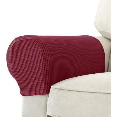 ALVIOR Housse De Accoudoir De Canapé - Tissu Jacquard Extensible Avec Élasthanne - Pour Canapé Et Fauteuil Inclinable - Lot De 2 - Publicité ALVIOR Housse De Accoudoir De Canapé - Tissu Jacquard Extensible Avec Élasthanne - Pour Canapé Et Fauteuil Inclinable - Lot De 2 - Publicité