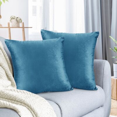 OEM Taies D'Oreiller En Velours, Couleur Unie, Carrées, Douces Et Décoratives, Adaptées Aux Canapés, 45,7 Cm X 45,7 Cm, Bleu Paradis, Lot De 2. Publicité OEM Taies D'Oreiller En Velours, Couleur Unie, Carrées, Douces Et Décoratives, Adaptées Aux Canapés, 45,7 Cm X 45,7 Cm, Bleu Paradis, Lot De 2. Publicité
