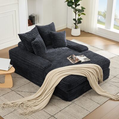 ACKERMAN Canapé Luxueux En Tissu Cord, Design Moderne, 4 Coussins, Canapé-lit Ultra Doux Et Multifonctionnel, Utilisable Immédiatement Sans Montage Comme Canapé Ou Lit, Gain De Place Pour Salon, Appartement, G - Publicité ACKERMAN Canapé Luxueux En Tissu Cord, Design Moderne, 4 Coussins, Canapé-lit Ultra Doux Et Multifonctionnel, Utilisable Immédiatement Sans Montage Comme Canapé Ou Lit, Gain De Place Pour Salon, Appartement, G - Publicité