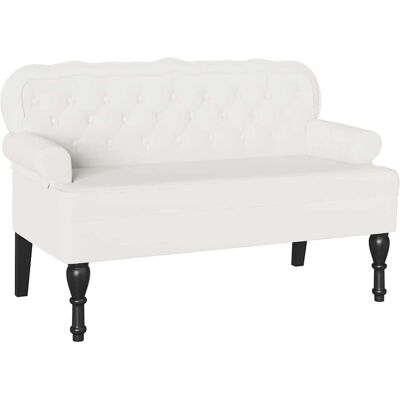 DESIGN IN Banc Chesterfield Blanc 119,5 X 64,5 X 75 Cm Cuir Synthétique - Publicité DESIGN IN Banc Chesterfield Blanc 119,5 X 64,5 X 75 Cm Cuir Synthétique - Publicité