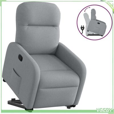 OEM Fauteuil Inclinable - Modèle 7291712427121 - Gris Clair - Tissu 100% Polyester - Releveur Électrique - Publicité OEM Fauteuil Inclinable - Modèle 7291712427121 - Gris Clair - Tissu 100% Polyester - Releveur Électrique - Publicité
