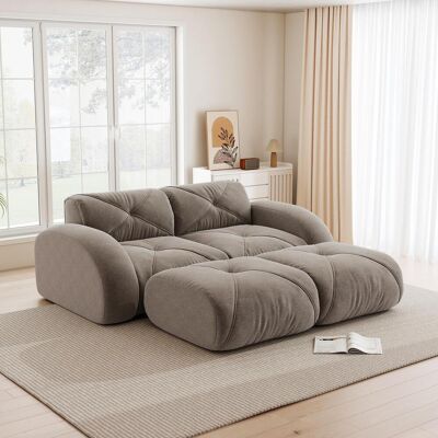 OEM Ce Canapé Modulable Deux Places Est Livré Avec Deux Repose-pieds. Sans Structure, Il Convient Aux Salons Et Aux Appartements. Antidérapant Et Livré Monté. Couleur : Marron. Publicité OEM Ce Canapé Modulable Deux Places Est Livré Avec Deux Repose-pieds. Sans Structure, Il Convient Aux Salons Et Aux Appartements. Antidérapant Et Livré Monté. Couleur : Marron. Publicité