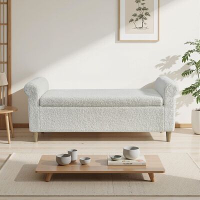 OEM Pouf De Rangement Ottoman, Repose-pieds Rembourré En Tissu Avec Couvercle Relevable, Tabouret Compact De Style Scandinave Pour Salon Ou Chambre - Publicité OEM Pouf De Rangement Ottoman, Repose-pieds Rembourré En Tissu Avec Couvercle Relevable, Tabouret Compact De Style Scandinave Pour Salon Ou Chambre - Publicité