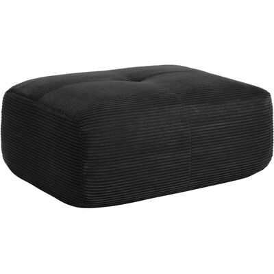 FLACEWESTA Ottoman En Velours Côtelé Confortable - Noir - Publicité FLACEWESTA Ottoman En Velours Côtelé Confortable - Noir - Publicité