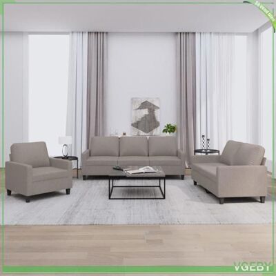 OEM Ensemble De Canapés 3 Pièces - Faf7291712414138 - Taupe - Tissu Polyester - Structure Métal & Contreplaqué - Publicité OEM Ensemble De Canapés 3 Pièces - Faf7291712414138 - Taupe - Tissu Polyester - Structure Métal & Contreplaqué - Publicité