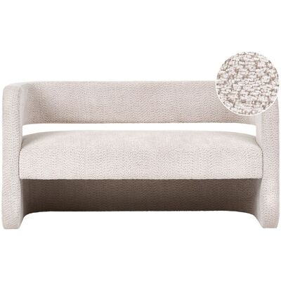 BELIANI Canapé Moderne En Tissu Chenille 2 Places Avec Accoudoirs Assise Large Beige Vidsel - Publicité BELIANI Canapé Moderne En Tissu Chenille 2 Places Avec Accoudoirs Assise Large Beige Vidsel - Publicité