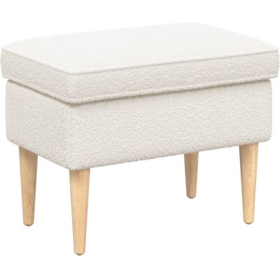 Pouf Crème 55 X 35 X 41 Cm Bouclé Vidaxl - Publicité Pouf Crème 55 X 35 X 41 Cm Bouclé Vidaxl - Publicité