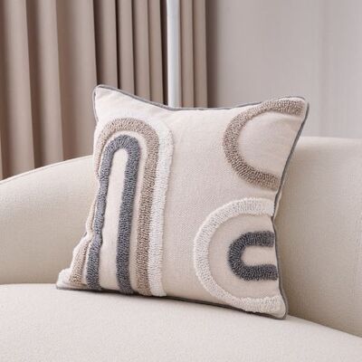 ABYSSE Housse De Coussin Décorative En Lin, Motif Fleurs Et Feuilles, Pour Chambre, Salon, Canapé, 45 X 45 Cm - Publicité ABYSSE Housse De Coussin Décorative En Lin, Motif Fleurs Et Feuilles, Pour Chambre, Salon, Canapé, 45 X 45 Cm - Publicité