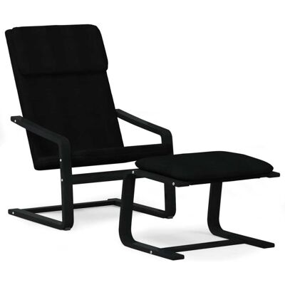 Maison Exclusive - Chaise De Relaxation Avec Repose-pied Noir Tissu - Publicité Maison Exclusive - Chaise De Relaxation Avec Repose-pied Noir Tissu - Publicité