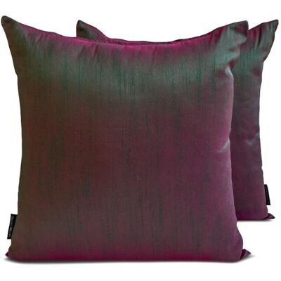 OEM Taies D'Oreiller Décoratives Homecentric 40 X 40 Cm, Lot De 2, Vertes Et Magenta, En Soie Unie, Convenant Aux Canapés, Chambres À Coucher, Style Moderne. Publicité OEM Taies D'Oreiller Décoratives Homecentric 40 X 40 Cm, Lot De 2, Vertes Et Magenta, En Soie Unie, Convenant Aux Canapés, Chambres À Coucher, Style Moderne. Publicité