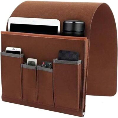 Scotch Sac De Rangement Pour Accoudoir De Canapé, Sac De Rangement Pour Chaise À 5 Poches, Peut Contenir Une Télécommande, Un Tapis De Sol, Un Magazine, Des Lunettes, Etc. (marron) - Publicité Scotch Sac De Rangement Pour Accoudoir De Canapé, Sac De Rangement Pour Chaise À 5 Poches, Peut Contenir Une Télécommande, Un Tapis De Sol, Un Magazine, Des Lunettes, Etc. (marron) - Publicité