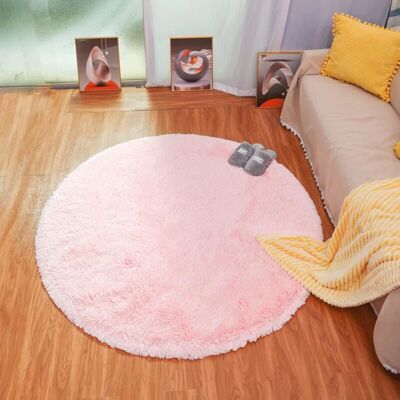 URSUS Tapis De Salon Moderne, Tapis De Chambre Rond Super Doux Moelleux Velours Tapis D'Intérieur Moelleux Doux Cheveux Longs Coussin De Chaise Décoratif Coussin De Canapé (rose, 100x100cm)-enlé - Publicité URSUS Tapis De Salon Moderne, Tapis De Chambre Rond Super Doux Moelleux Velours Tapis D'Intérieur Moelleux Doux Cheveux Longs Coussin De Chaise Décoratif Coussin De Canapé (rose, 100x100cm)-enlé - Publicité
