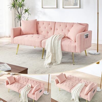 OEM Canapé Deux Places Moderne En Polaire Bouclée Effet Peluche, Dossier Inclinable 3 Positions, 2 Coussins Inclus, Pieds En Métal Robustes, Doux Et Confortable Pour Salon, Appartement En Location, Petit - Publicité OEM Canapé Deux Places Moderne En Polaire Bouclée Effet Peluche, Dossier Inclinable 3 Positions, 2 Coussins Inclus, Pieds En Métal Robustes, Doux Et Confortable Pour Salon, Appartement En Location, Petit - Publicité