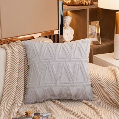 OEM 4 Pcs Doux Peluche Laine Courte Velours Décoratif Housses De Coussin Luxe Style Pour Canapé Chambre Gris Argenté 45 X 45 Cm - Publicité OEM 4 Pcs Doux Peluche Laine Courte Velours Décoratif Housses De Coussin Luxe Style Pour Canapé Chambre Gris Argenté 45 X 45 Cm - Publicité
