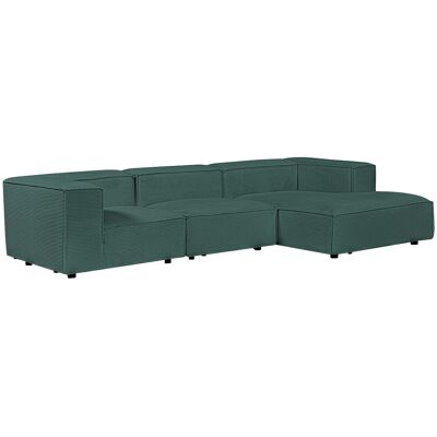 VENTE-UNIQUE Canapé D'Angle Droit Modulable En Velours Côtelé Vert Ruzolo - Publicité VENTE-UNIQUE Canapé D'Angle Droit Modulable En Velours Côtelé Vert Ruzolo - Publicité