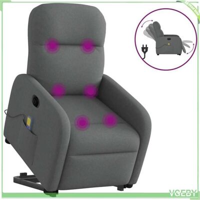 OEM Fauteuil Inclinable De Massage Électrique - 3303003 - Gris Foncé Tissu - Moteur Levage/inclinaison - Massage 6 Points - Publicité OEM Fauteuil Inclinable De Massage Électrique - 3303003 - Gris Foncé Tissu - Moteur Levage/inclinaison - Massage 6 Points - Publicité