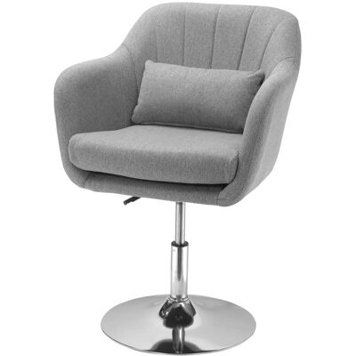 OEM Fauteuil Pivotant, Fauteuil Pivotant Réglable En Hauteur, Fauteuil D'Appoint Style Rétro, Fauteuil Inclinable Avec Coussin De Dossier Pour Salon, Lin, Gris - Publicité OEM Fauteuil Pivotant, Fauteuil Pivotant Réglable En Hauteur, Fauteuil D'Appoint Style Rétro, Fauteuil Inclinable Avec Coussin De Dossier Pour Salon, Lin, Gris - Publicité