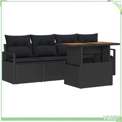 OEM Ensemble De Canapé De Jardin - Fafeicy - Modulaire - Noir - Poly Rotin - Cadre Acier Anti-corrosion - Publicité OEM Ensemble De Canapé De Jardin - Fafeicy - Modulaire - Noir - Poly Rotin - Cadre Acier Anti-corrosion - Publicité