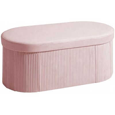 OEM Banc Coffre Ottoman Avec Coffre De Rangement Pliable, 72 L, 76 X 38 X 35 Cm, Revêtement En Velours, Coffre De Rangement Rose - Publicité OEM Banc Coffre Ottoman Avec Coffre De Rangement Pliable, 72 L, 76 X 38 X 35 Cm, Revêtement En Velours, Coffre De Rangement Rose - Publicité