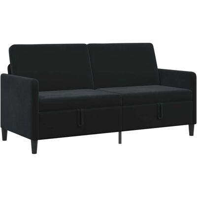 Sofa Avec Rangement Noir 172 X 78 X 87 Cm Polyester Vidaxl - Publicité Sofa Avec Rangement Noir 172 X 78 X 87 Cm Polyester Vidaxl - Publicité