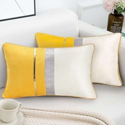 OEM Housses De Coussin Rectangle Moderne Taies D'Oreiller Longues Et Solides Décoratives Pour Canapé Banc Chambre Chaise De Voiture Jaune 30x50cm-crezuo - Publicité OEM Housses De Coussin Rectangle Moderne Taies D'Oreiller Longues Et Solides Décoratives Pour Canapé Banc Chambre Chaise De Voiture Jaune 30x50cm-crezuo - Publicité