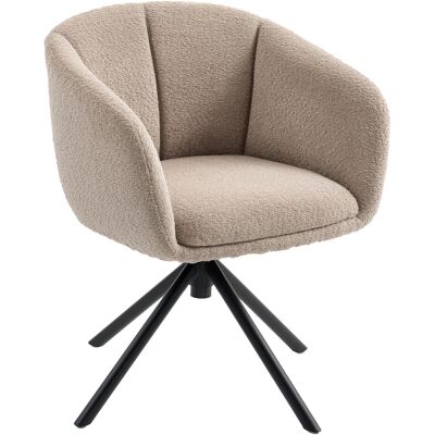 OEM Fauteuil, Fauteuil Rembourré Avec Coque D'Assise Confortable, Pivotant, Revêtement Douillet, Jusqu'à 120 Kg, Marron Clair - Publicité OEM Fauteuil, Fauteuil Rembourré Avec Coque D'Assise Confortable, Pivotant, Revêtement Douillet, Jusqu'à 120 Kg, Marron Clair - Publicité