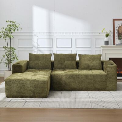 OEM Ce Canapé D'Angle En Forme De L De 258 Cm De Large, Entièrement Compressé À Sa Largeur D'Origine, Est Livré Avec Trois Coussins : Classiques, Simples Et Confortables, - Publicité OEM Ce Canapé D'Angle En Forme De L De 258 Cm De Large, Entièrement Compressé À Sa Largeur D'Origine, Est Livré Avec Trois Coussins : Classiques, Simples Et Confortables, - Publicité