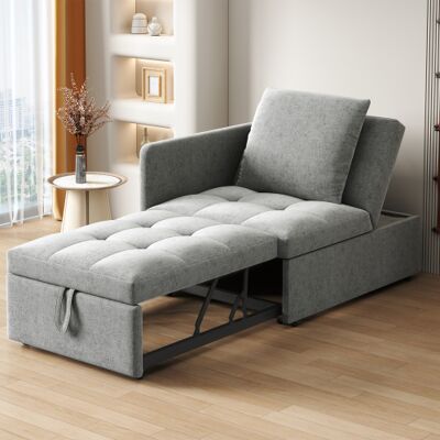 Acavallo Canapé-lit Rembourré — Canapé Convertible Multifonction 3-en-1, Tissu En Lin, Design Style Méridienne, Conçu Pour Les Petits Espaces De Vie - Publicité Acavallo Canapé-lit Rembourré — Canapé Convertible Multifonction 3-en-1, Tissu En Lin, Design Style Méridienne, Conçu Pour Les Petits Espaces De Vie - Publicité