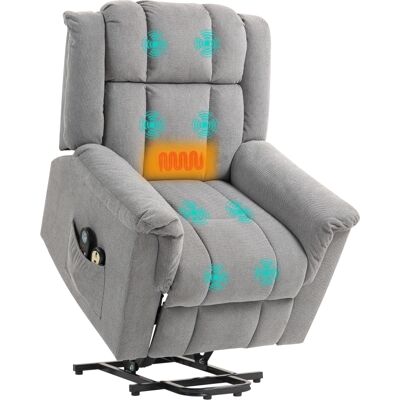 OEM Fauteuil Releveur Électrique Avec Fonction Massage Et Chauffage, Fauteuil Relax Électrique Dossier Inclinable Gris Foncé - Publicité OEM Fauteuil Releveur Électrique Avec Fonction Massage Et Chauffage, Fauteuil Relax Électrique Dossier Inclinable Gris Foncé - Publicité