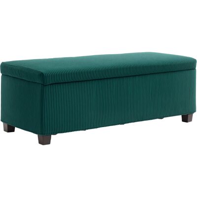 OEM Banc De Rangement Bout Lit En Velours Côtelé Avec Couvercle Pour Salon Chambre Entrée 112 X 42 X 40 Cm Vert - Publicité OEM Banc De Rangement Bout Lit En Velours Côtelé Avec Couvercle Pour Salon Chambre Entrée 112 X 42 X 40 Cm Vert - Publicité