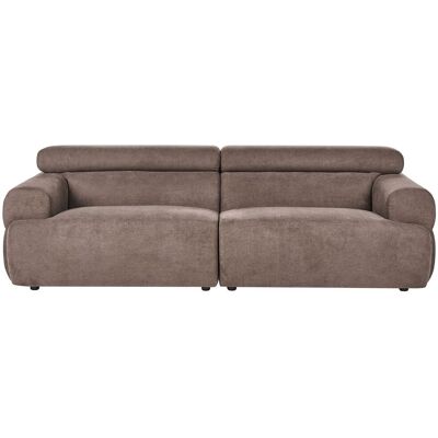BELIANI Canapé Moderne En Tissu 3 Places Avec Accoudoirs Et Appuie-tête Marron Hovden - Publicité BELIANI Canapé Moderne En Tissu 3 Places Avec Accoudoirs Et Appuie-tête Marron Hovden - Publicité