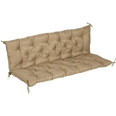 OEM Coussin Matelas Assise Dossier Pour Banc De Jardin Balancelle Canapé 3 Places Grand Confort 150 X 98 X 8 Cm Kaki Clair - Publicité OEM Coussin Matelas Assise Dossier Pour Banc De Jardin Balancelle Canapé 3 Places Grand Confort 150 X 98 X 8 Cm Kaki Clair - Publicité