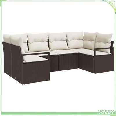 OEM Ensemble De Canapés De Jardin - Fafeicy - Modulaire - Polyrotin Marron - Table Réglable - Coussins Déhoussables - Publicité OEM Ensemble De Canapés De Jardin - Fafeicy - Modulaire - Polyrotin Marron - Table Réglable - Coussins Déhoussables - Publicité