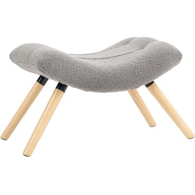 OEM Repose Pied Salon Ottoman Pouf Salon Tabouret De Canapé En Tissu Avec Pieds En Bois De Hêtre, Siège Rembourré, Gris - Publicité OEM Repose Pied Salon Ottoman Pouf Salon Tabouret De Canapé En Tissu Avec Pieds En Bois De Hêtre, Siège Rembourré, Gris - Publicité