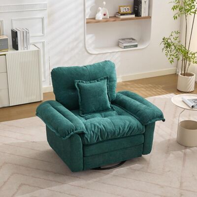 OEM Fauteuil Pivotant À 360° En Chenille, Format Surdimensionné, Idéal Pour La Lecture – Fauteuil D'Appoint Confortable Avec Coussin De Soutien, Canapé Une Place Capitonné Pour Chambre, Salon Et Chambre D - Publicité OEM Fauteuil Pivotant À 360° En Chenille, Format Surdimensionné, Idéal Pour La Lecture – Fauteuil D'Appoint Confortable Avec Coussin De Soutien, Canapé Une Place Capitonné Pour Chambre, Salon Et Chambre D - Publicité