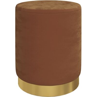 DESIGN IN Tabouret De Rangement Rond Marron Velours 31 X 37 Cm - Publicité DESIGN IN Tabouret De Rangement Rond Marron Velours 31 X 37 Cm - Publicité