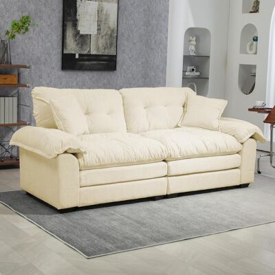 OEM Canapé Deux Places Profond En Chenille De 213 Cm, Coussin Double Couche (mousse À Mémoire De Forme + Ressorts Ensachés Individuellement) – Un Canapé Deux Places Confortable Adapté Aux Petits Salons, - Publicité OEM Canapé Deux Places Profond En Chenille De 213 Cm, Coussin Double Couche (mousse À Mémoire De Forme + Ressorts Ensachés Individuellement) – Un Canapé Deux Places Confortable Adapté Aux Petits Salons, - Publicité